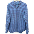 Ralph Lauren Mens Button Down Shirt Blue Plaid Classic Fit XL