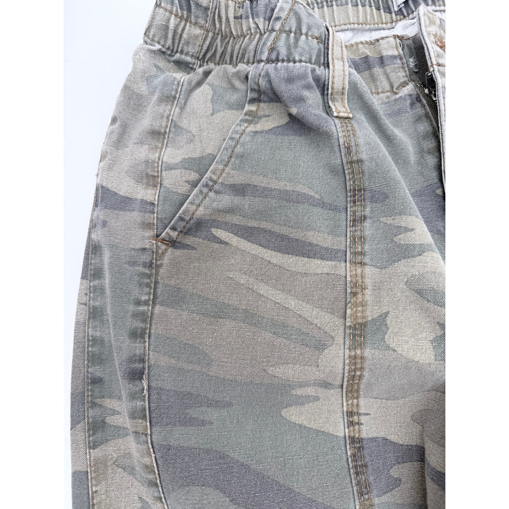 Y2K Camo Cargo Pants Womens 5 27 Wide Leg Baggy Utility Streetwear