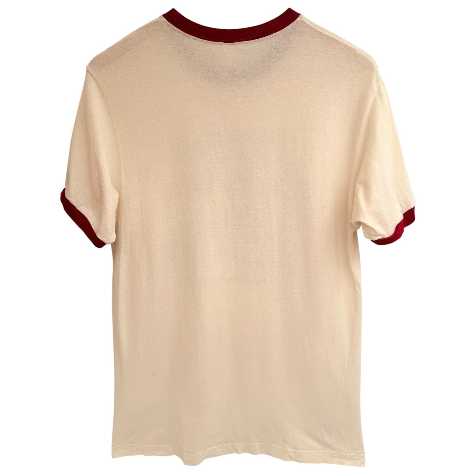 Mas Tacos Nashville Tennessee Ringer T Shirt Mens Medium White Red Graphic Tee