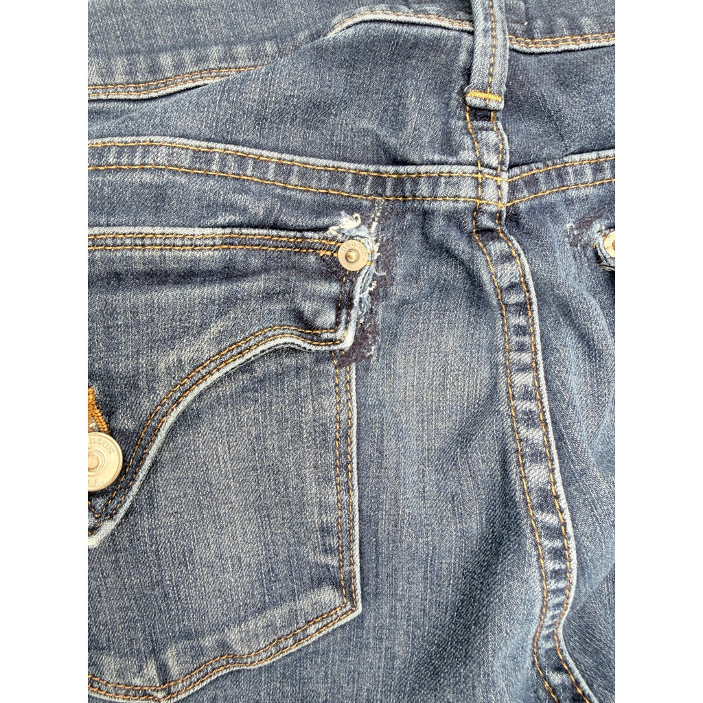 Hudson Jeans Mens 32 Blue Bootcut Stretch Denim Pants Flap Pocket