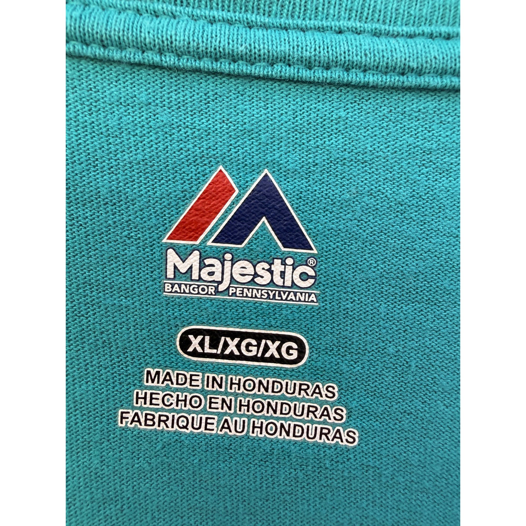Miami Dolphins NFL T Shirt Mens XL Majestic Aqua Logo Football Fan Tee