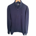 The North Face Mens XL Blue Quarter Zip Fleece Pullover Embroidered Logo