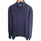 The North Face Mens XL Blue Quarter Zip Fleece Pullover Embroidered Logo