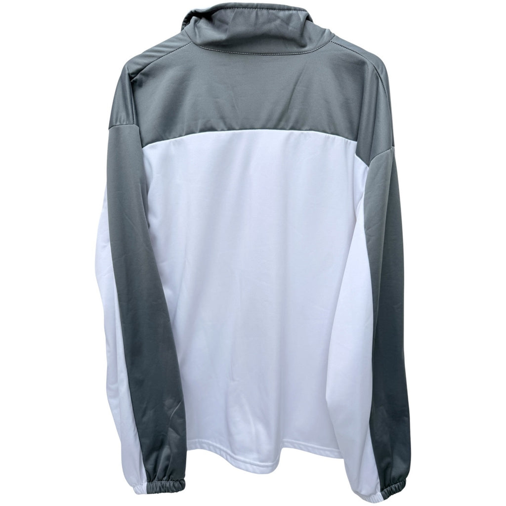 USA Olympic Team Jacket Mens 2XL White Gray Full Zip Made In USA Track Jacket