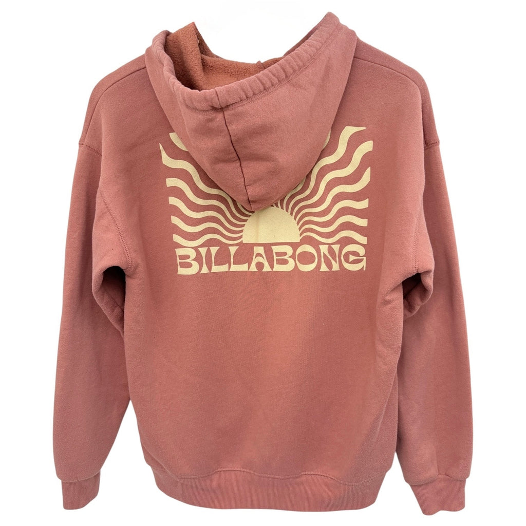 Billabong Pullover Hoodie Womens Medium Pink Surf Skate Casual Sweatshirt
