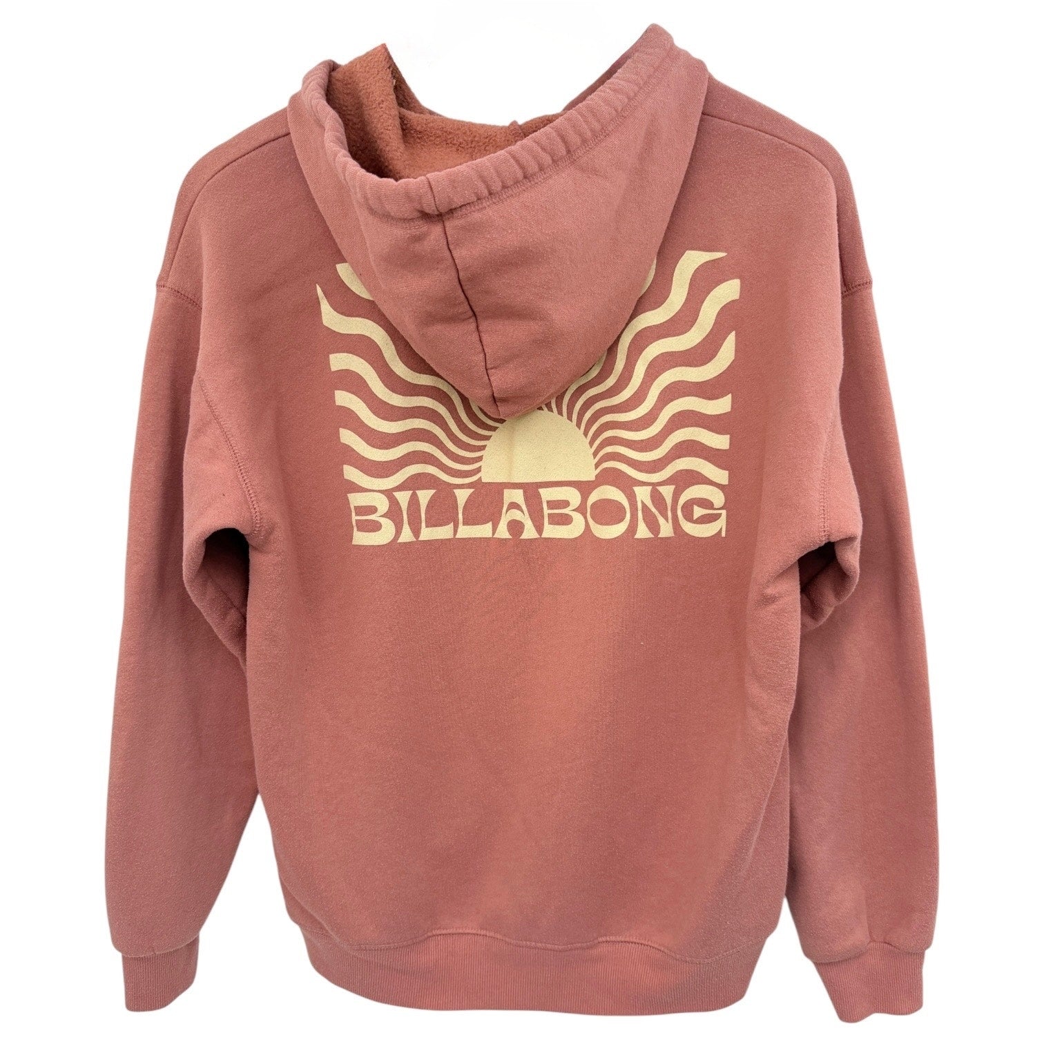 Billabong Pullover Hoodie Womens Medium Pink Surf Skate Casual Sweatshirt