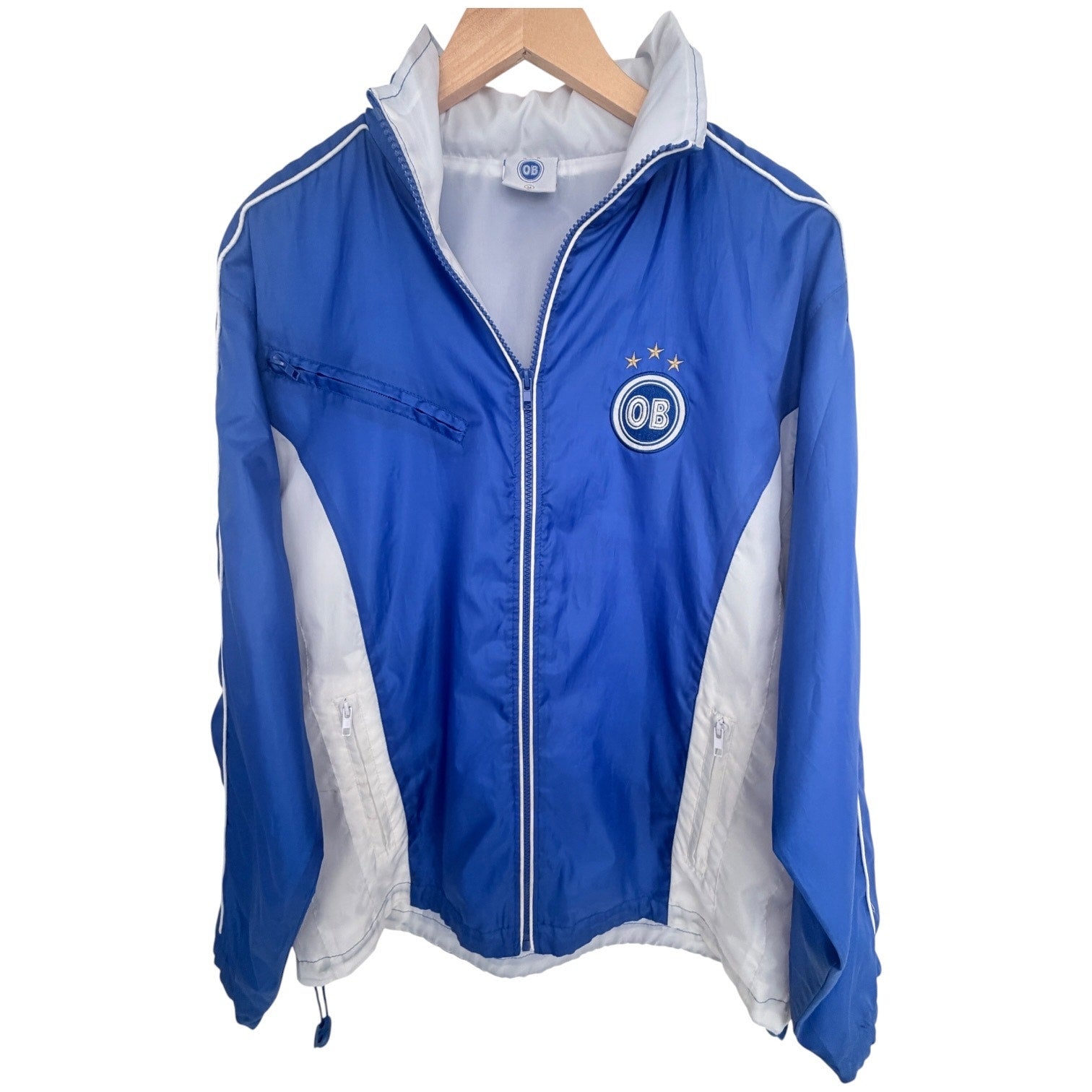 OB Track Jacket Mens XL Blue Full Zip Lightweight Athletic Streetwear