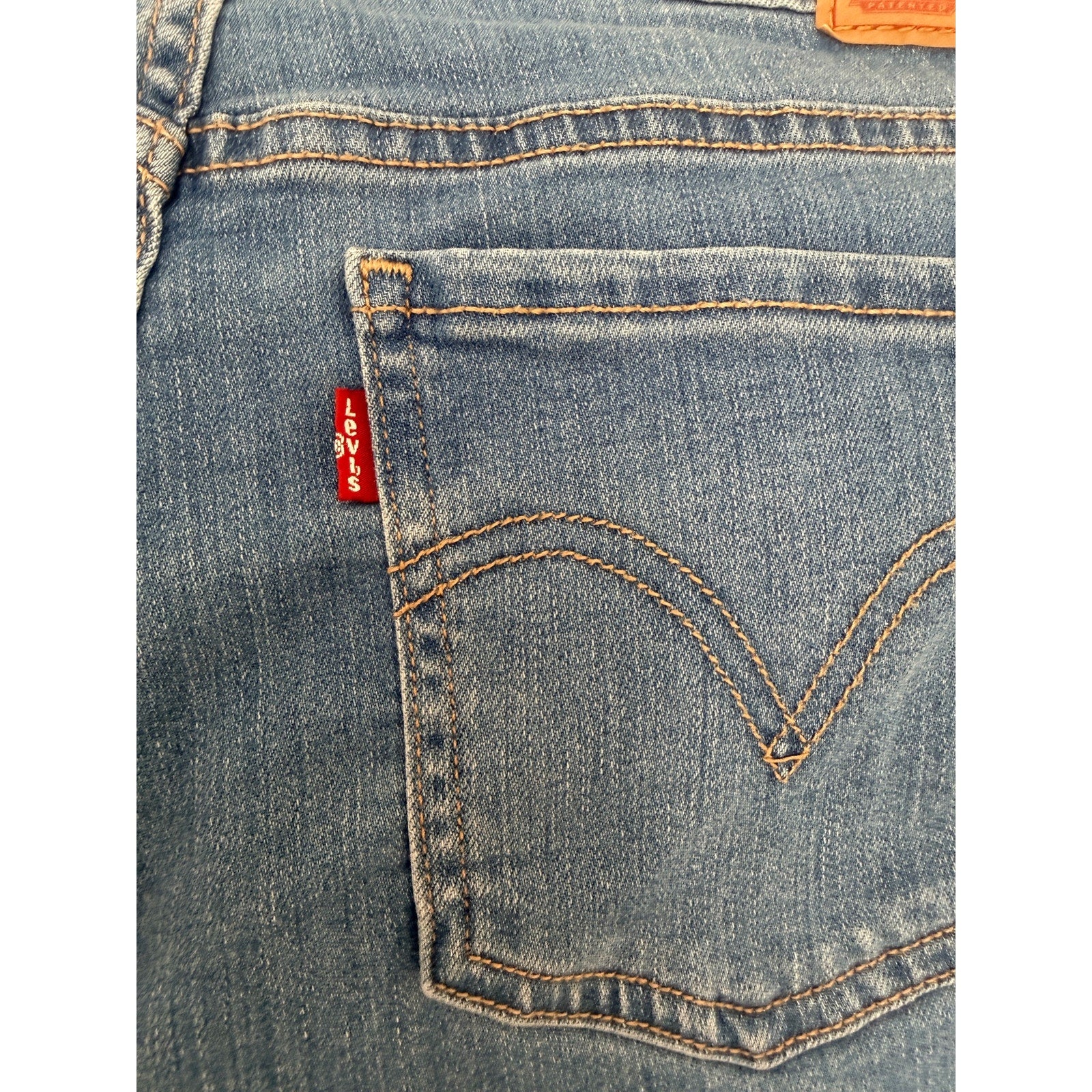 Levi's Women's Mid Length Distressed Denim Shorts 30