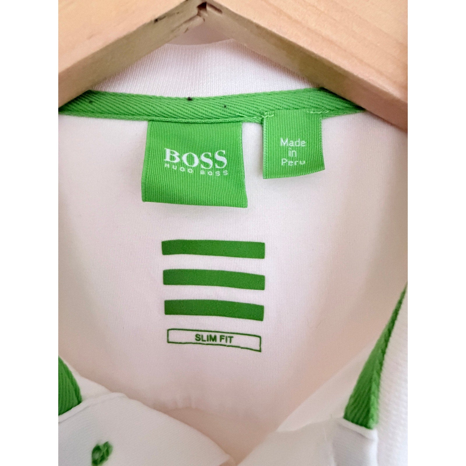 Hugo Boss Polo Shirt Mens Small White Short Sleeve Cotton Classic