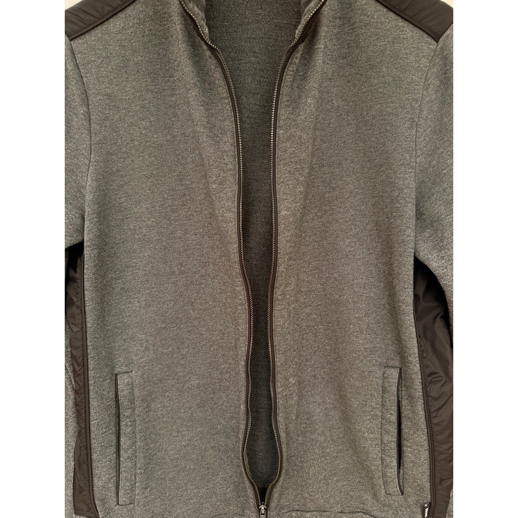 Hugo Boss Jacket Mens Medium Gray Full Zip Track Jacket Regular Fit Designer