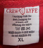 Crew Lyfe Men's Red Bulkmania Hoodie — brand label