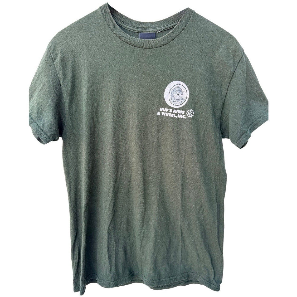 HUF Graphic T Shirt Mens Medium Green Streetwear Skate Tee