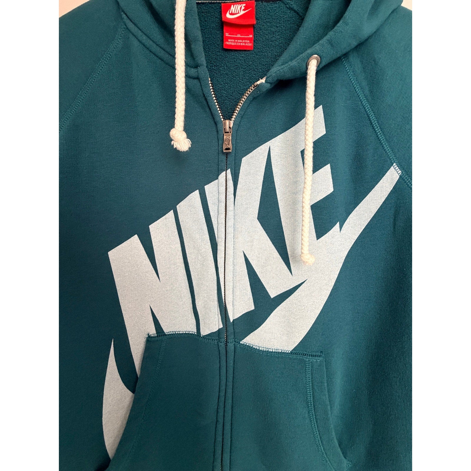Nike Big Logo Hoodie Womens Medium Teal