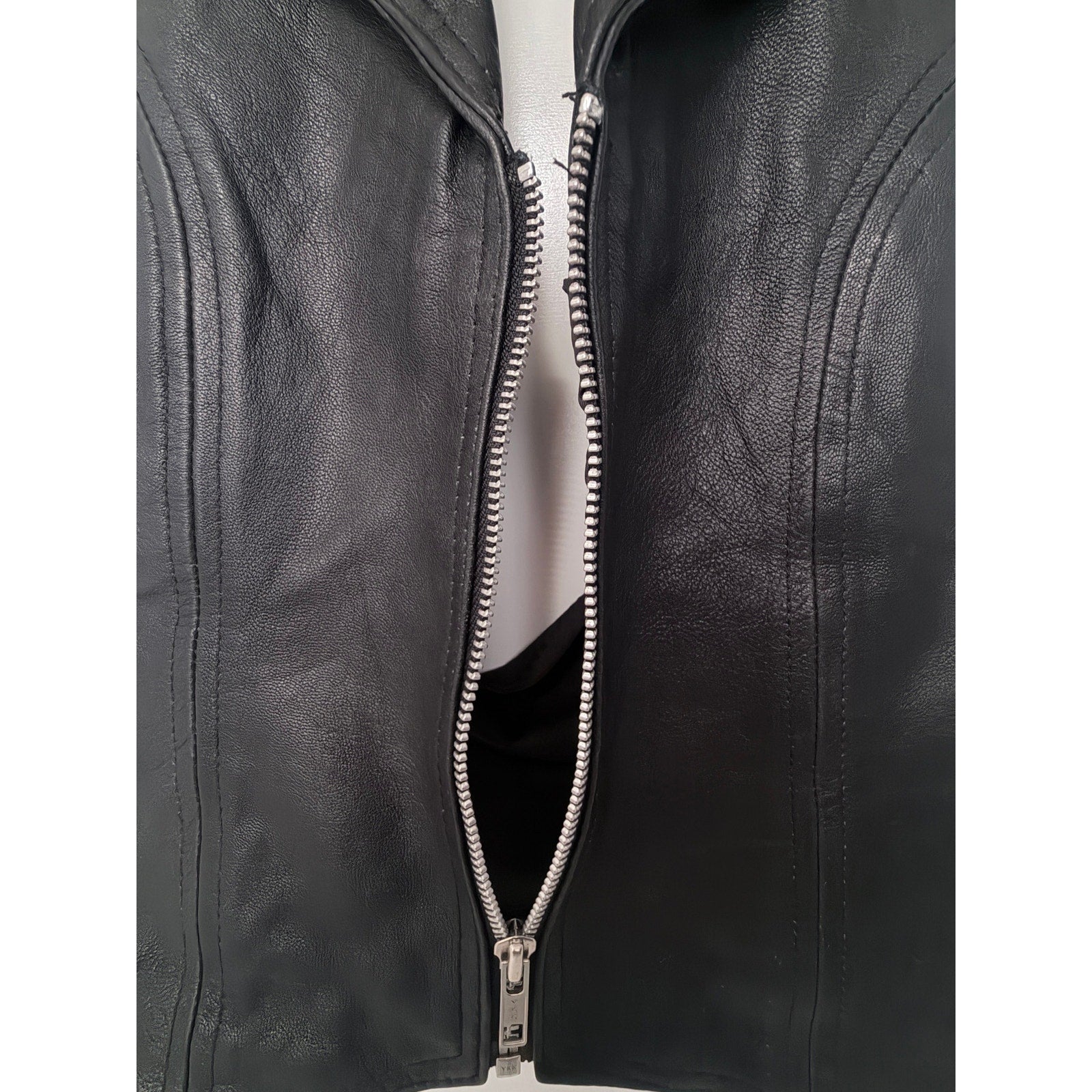 Hot Leathers Leather Vest Womens Large Black Biker