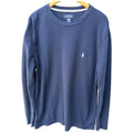 Polo Ralph Lauren Waffle Knit Shirt Mens XL Blue Long Sleeve Sleepwear Top
