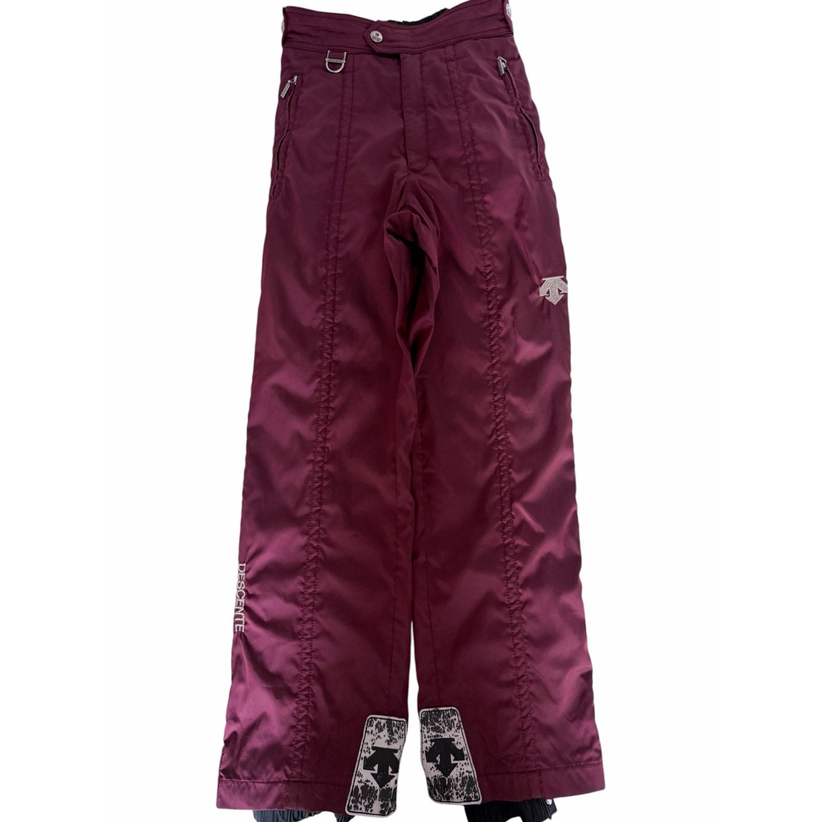 Descente Ski Snow Pants Womens Medium Burgundy Insulated Winter Snowboard Pants