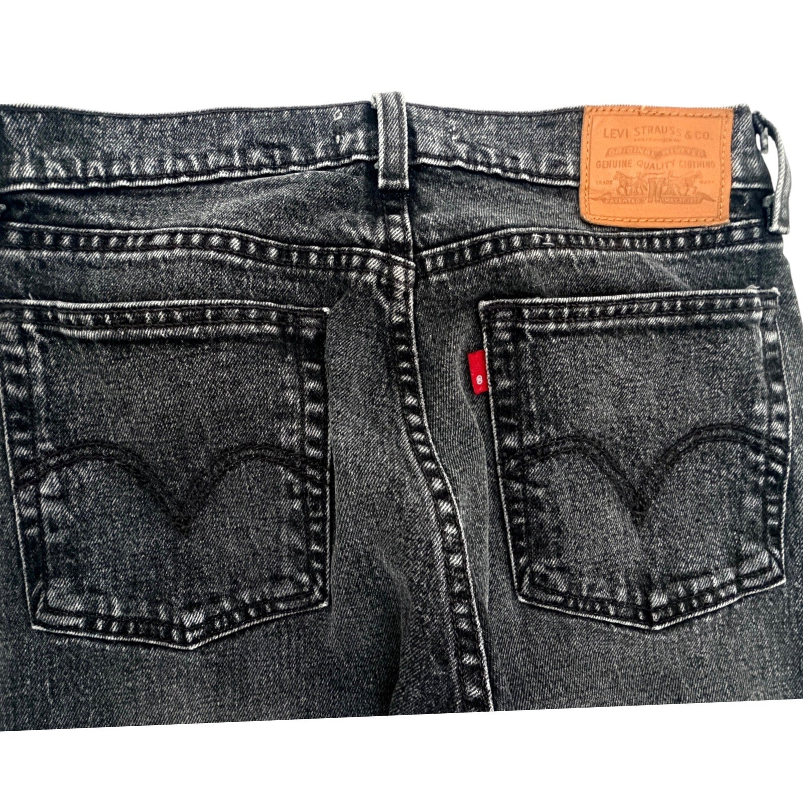 Levi's Wedgie Straight High-Rise Jeans Women's 27 Washed Black