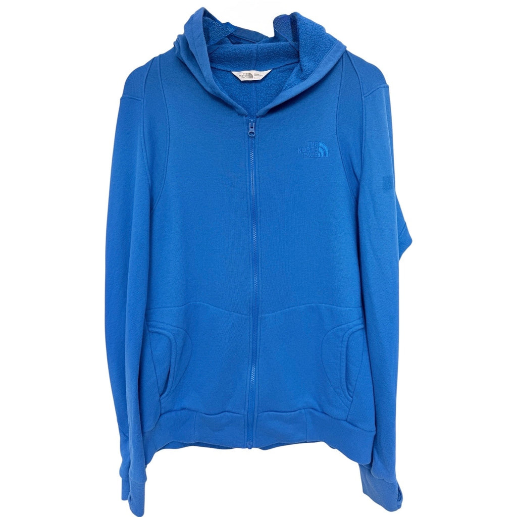 The North Face Hoodie Mens Large Blue Full Zip Fleece Outdoor Jacket