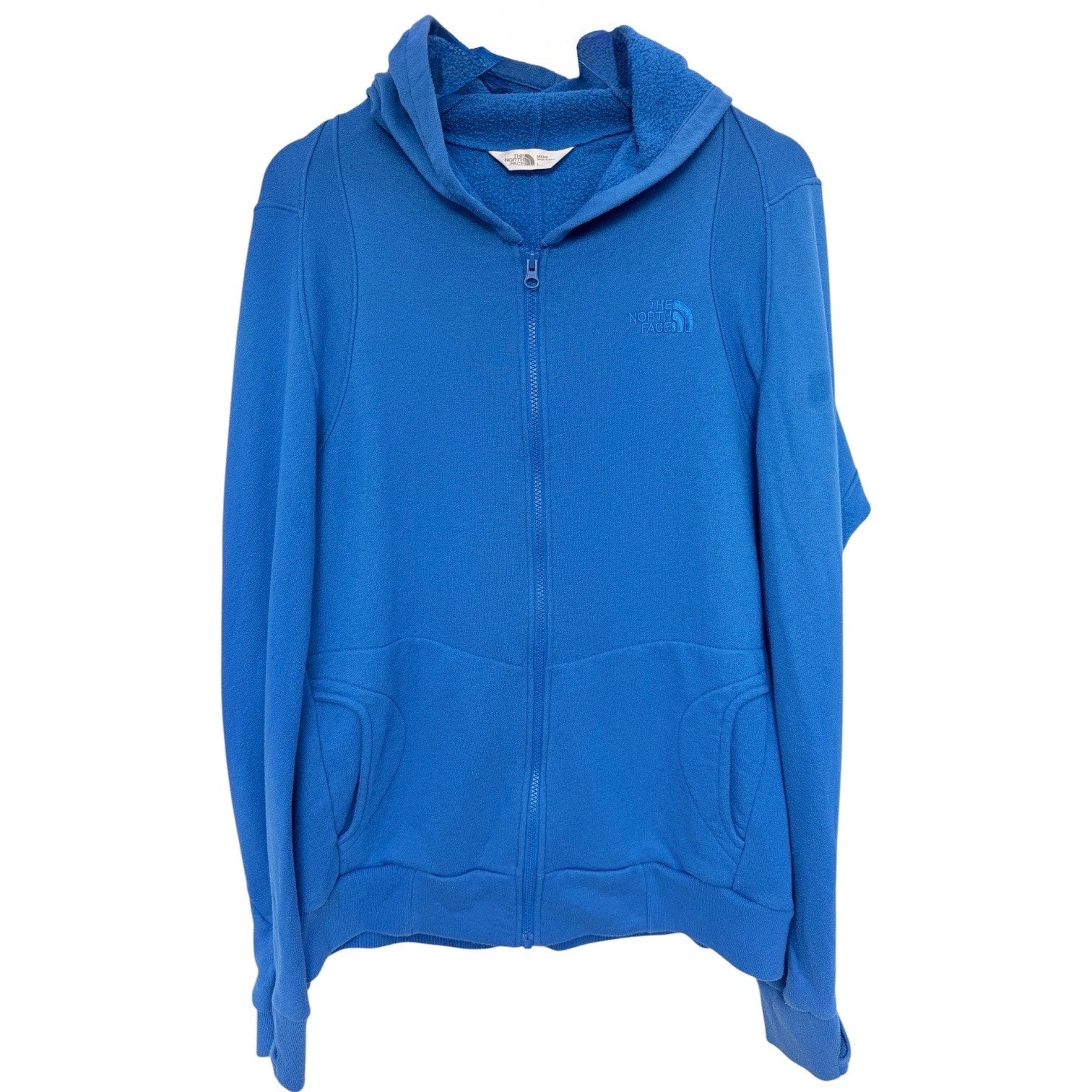The North Face Hoodie Mens Large Blue Full Zip Fleece Outdoor Jacket