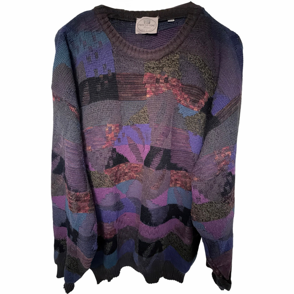 Pronto Uomo Firenze Abstract Knit Sweater