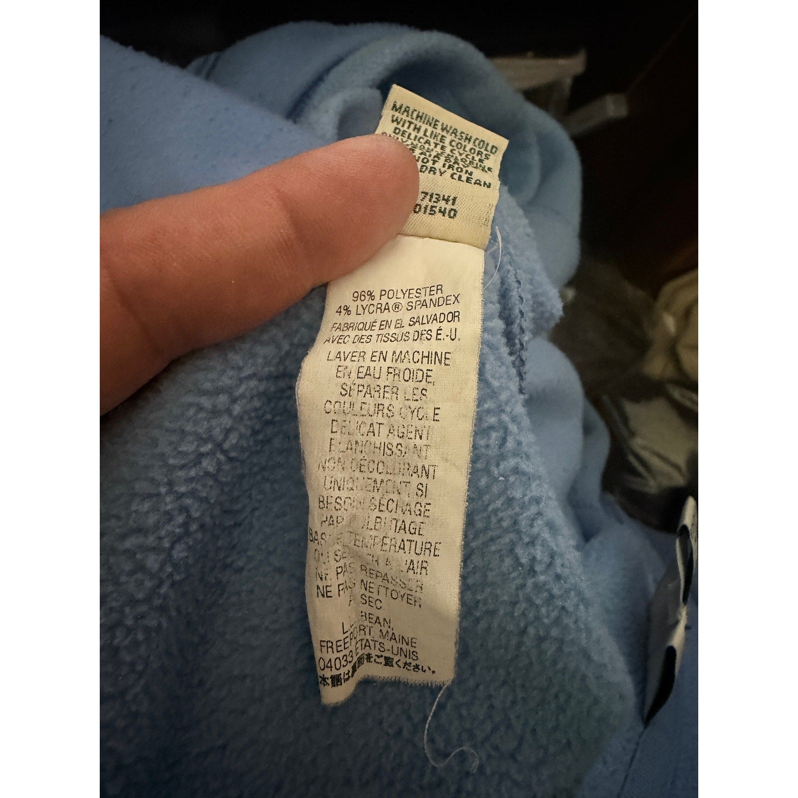 L.L.Bean Women's Blue Full Zip Fleece Jacket Medium Soft Outdoor Layer