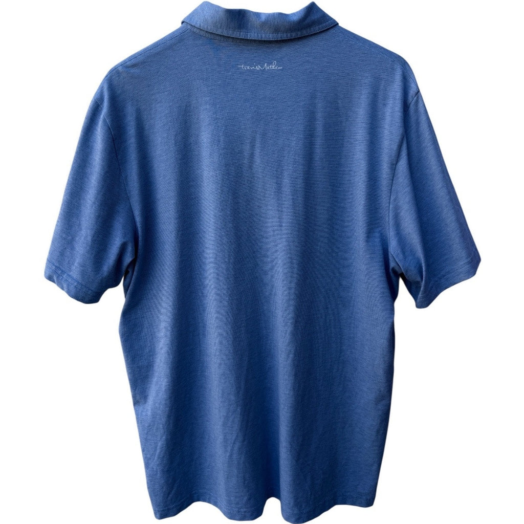 TravisMathew US Am Tour Championships Golf Shirt Mens XL Blue Performance Polo