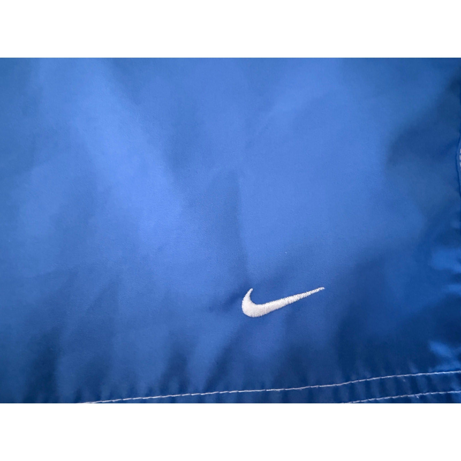 Nike Mens Medium Blue Swim Trunks Board Shorts Drawstring Swoosh