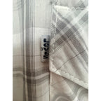 Levi's Gray Plaid Western Pearl Snap Shirt Mens Large - product photo 5