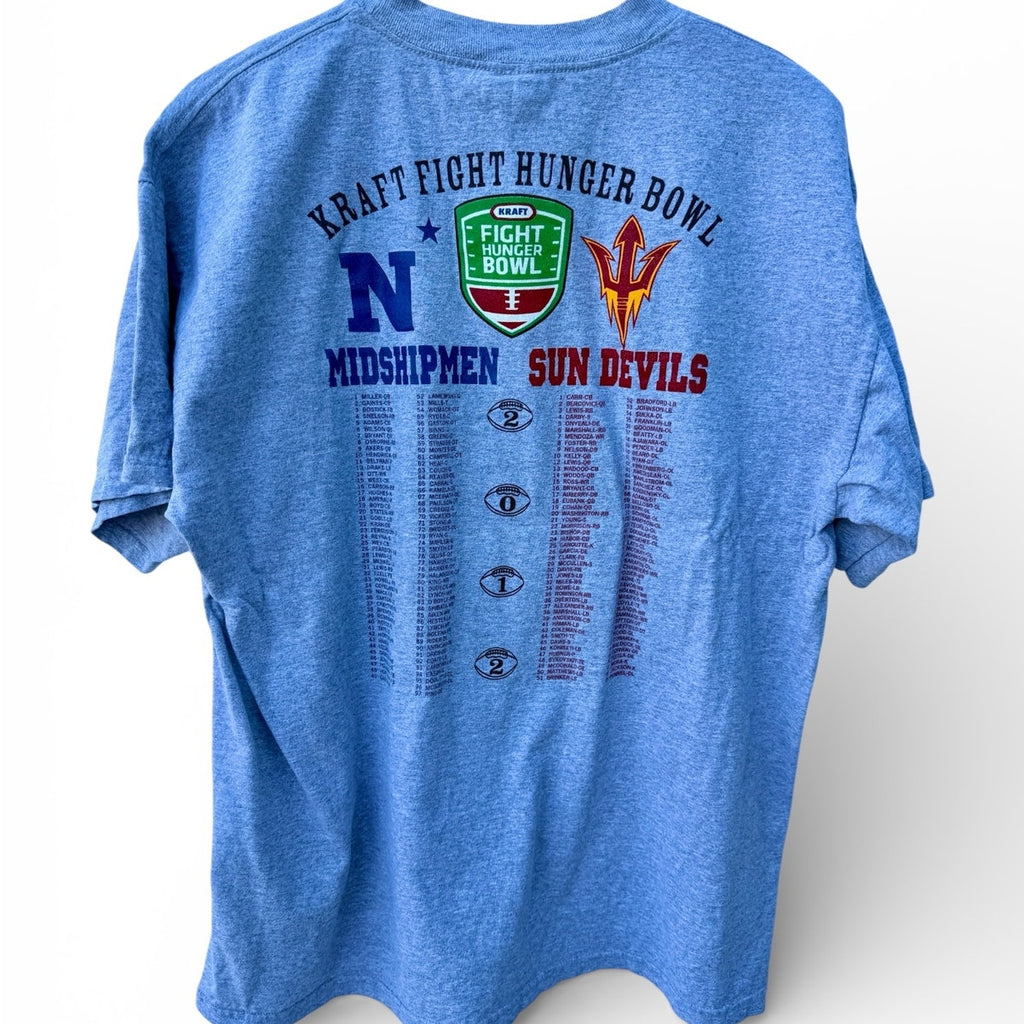 Alstyle Apparel & Activewear Gray T 2012 Kraft Fight Hunger Bowl Navy vs ASU XL