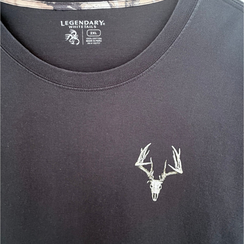 Legendary Whitetails Long Sleeve Shirt Mens 2XL Black Deer Hunting Graphic