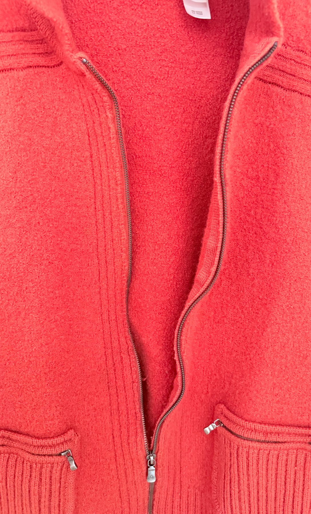 Liz Claiborne Women's Red Full-Zip Mock Neck Sweater — view 4