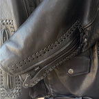 Leather Mill Western Biker Leather Jacket Mens 46 - product photo 8