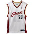 Cleveland Cavaliers 23 Basketball Jersey Mens Medium Lebron Reebok NBA White Red