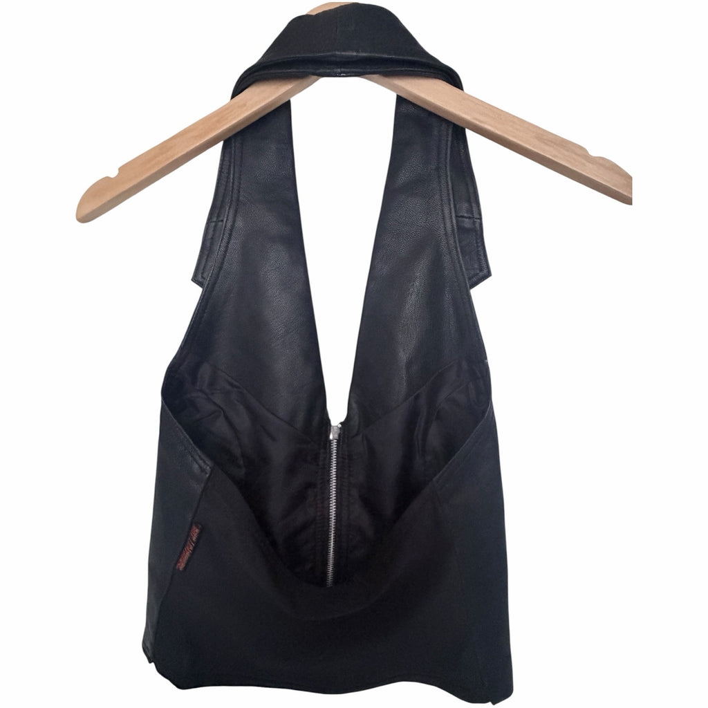 Hot Leathers Leather Vest Womens Large Black Biker