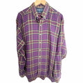 Ralph Lauren Blake Plaid Button Down Shirt Mens Large Purple 100% Cotton