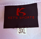 KET'S SPORTS Men's White Colorblock Full-Zip Jacket — brand label