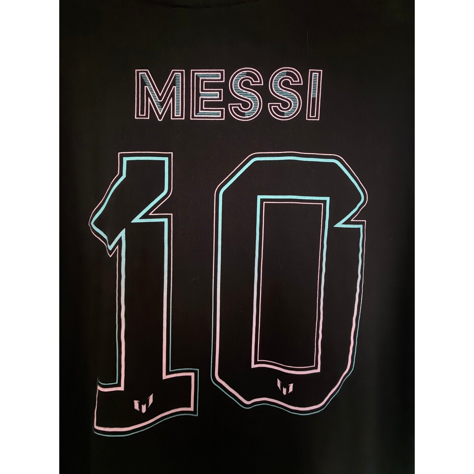 Adidas Lionel Messi Number 10 Soccer T Shirt Mens 2XL Black Graphic Tee