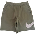 Nike Men's Green Fleece Shorts — front view