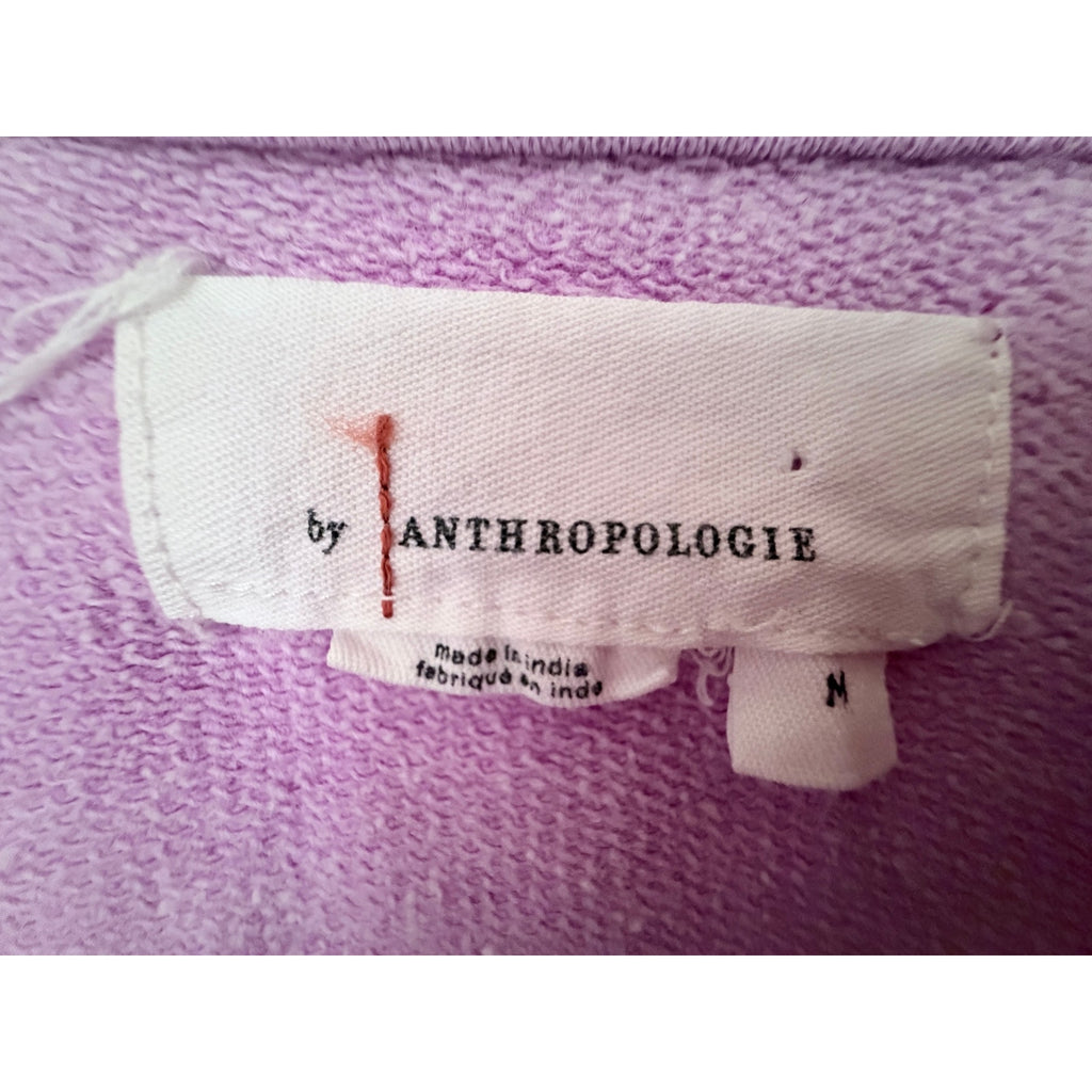 Anthropologie Purple Cropped Sweatshirt Womens M