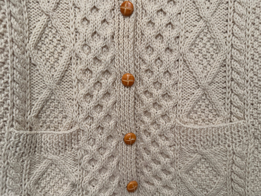 John Molloy Women's Beige Genuine Donegal Traditional Handknits Sweater — view 4