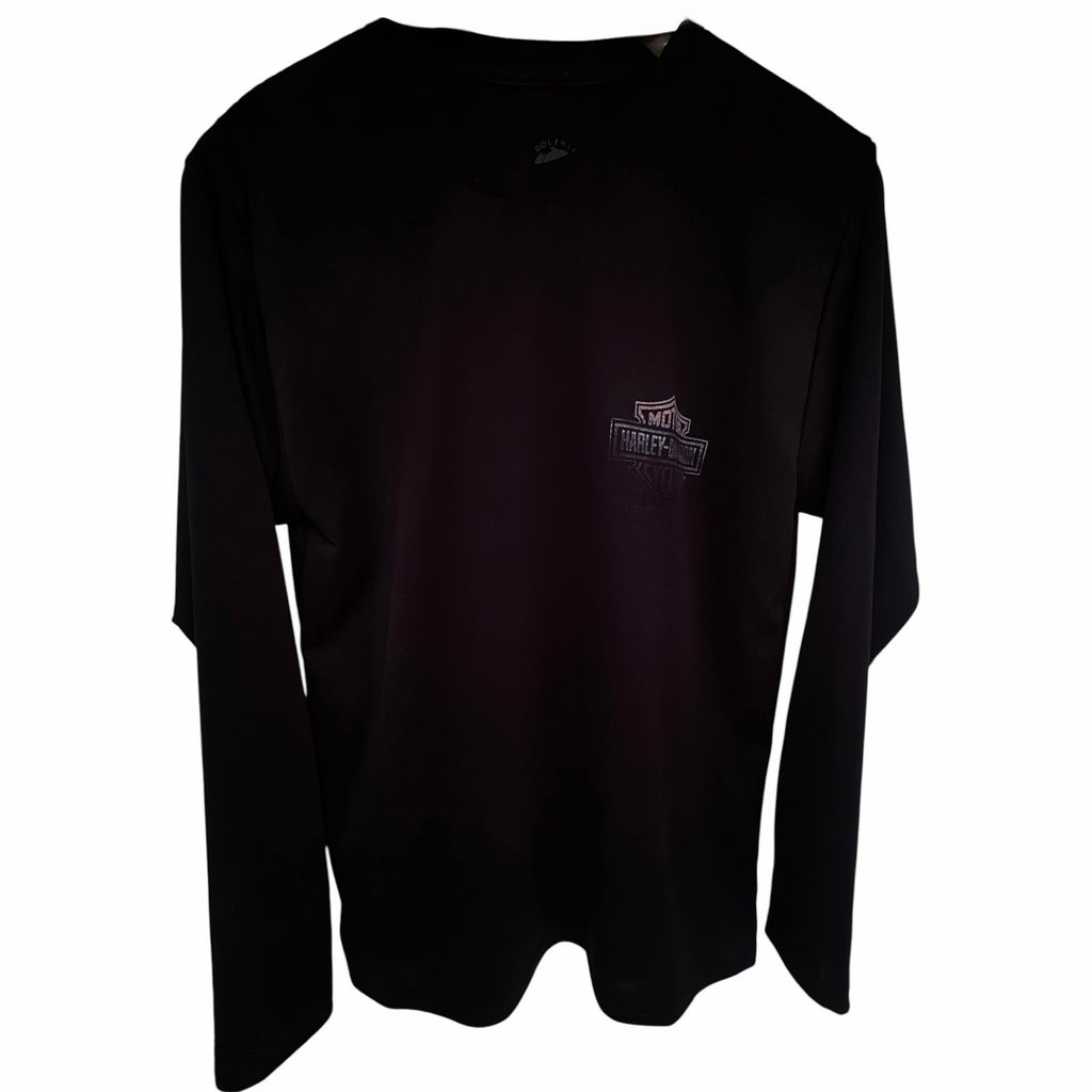 Harley Davidson Long Sleeve Shirt Mens Large Black Progreso Yucatan Mexico