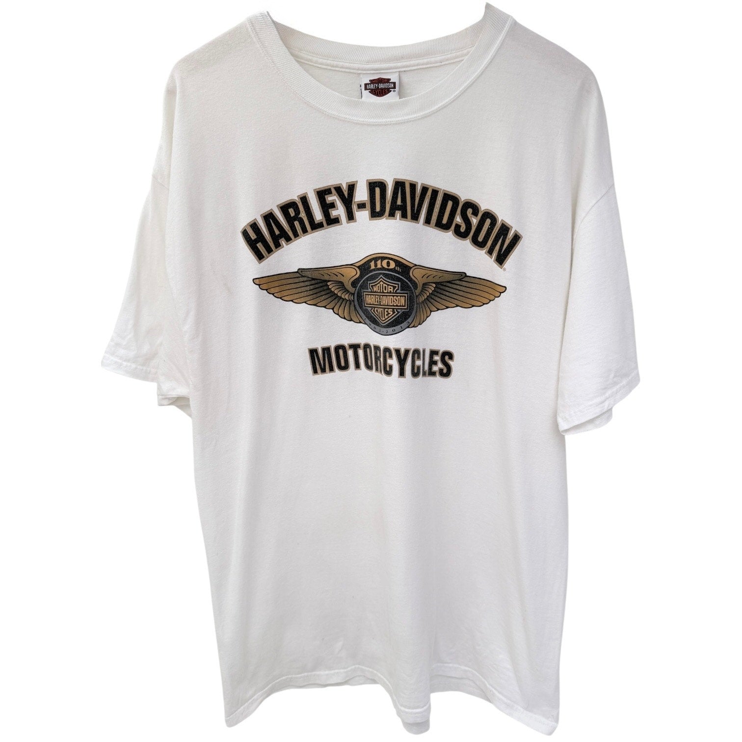 Harley Davidson Wisconsin T Shirt Mens XL White 110th Anniversary Graphic Tee