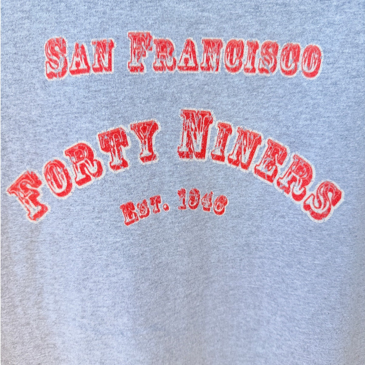 San Francisco 49ers The Catch Vintage Style T Shirt Mens Large Gray NFL Tee