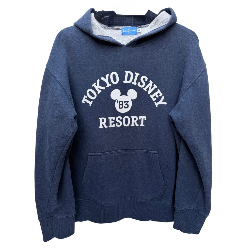 Tokyo Disney Resort Hoodie Mens XL Blue Mickey Graphic Pullover Sweatshirt Japan