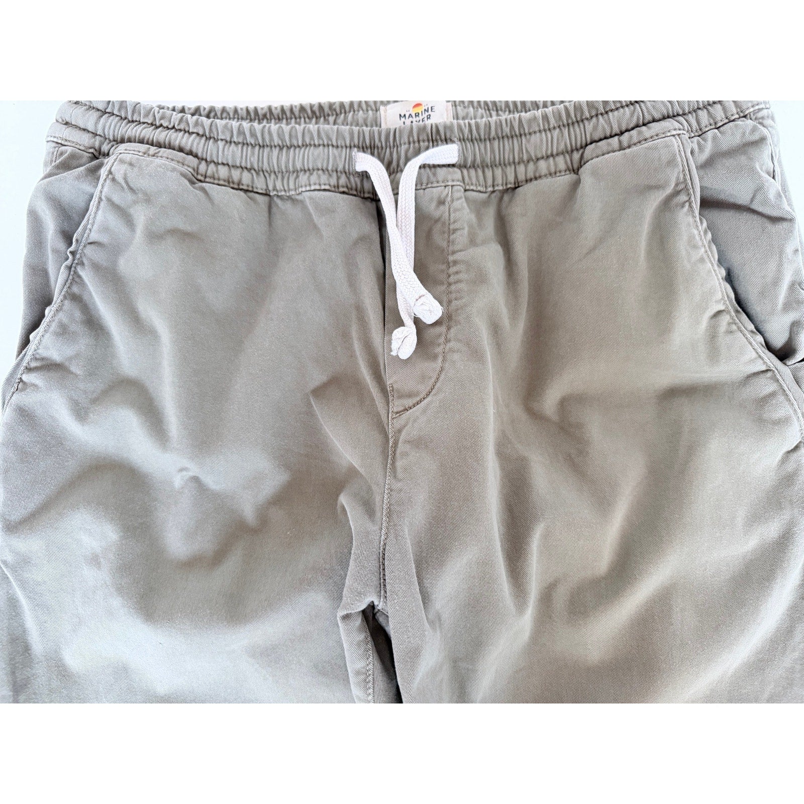 Marine Layer Jogger Pants Mens Large Khaki Drawstring Casual Lounge Pants