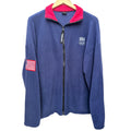 USA Olympic Fleece Jacket Mens XL Blue Red Full Zip Team USA Flag Patch