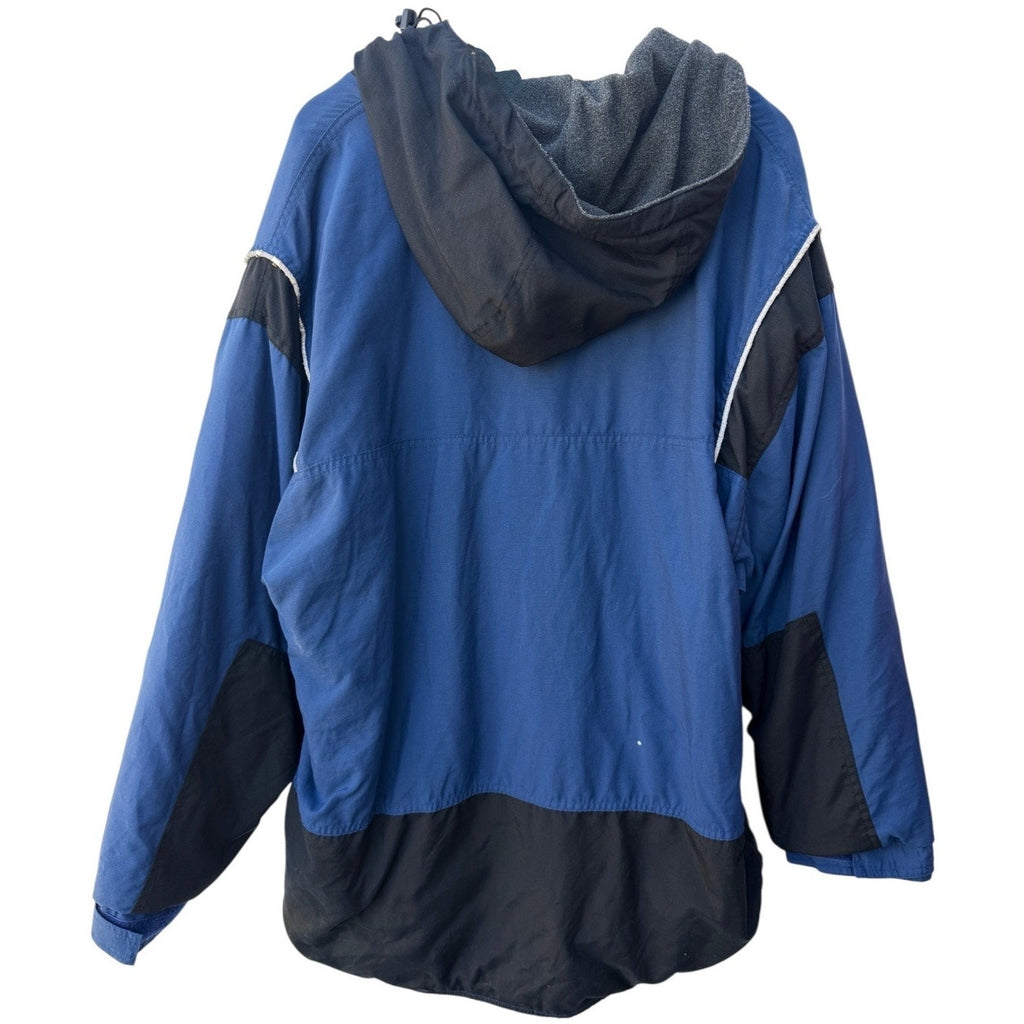 Structure Sport Hooded Pullover Jacket Mens Large Blue Orange Windbreakere