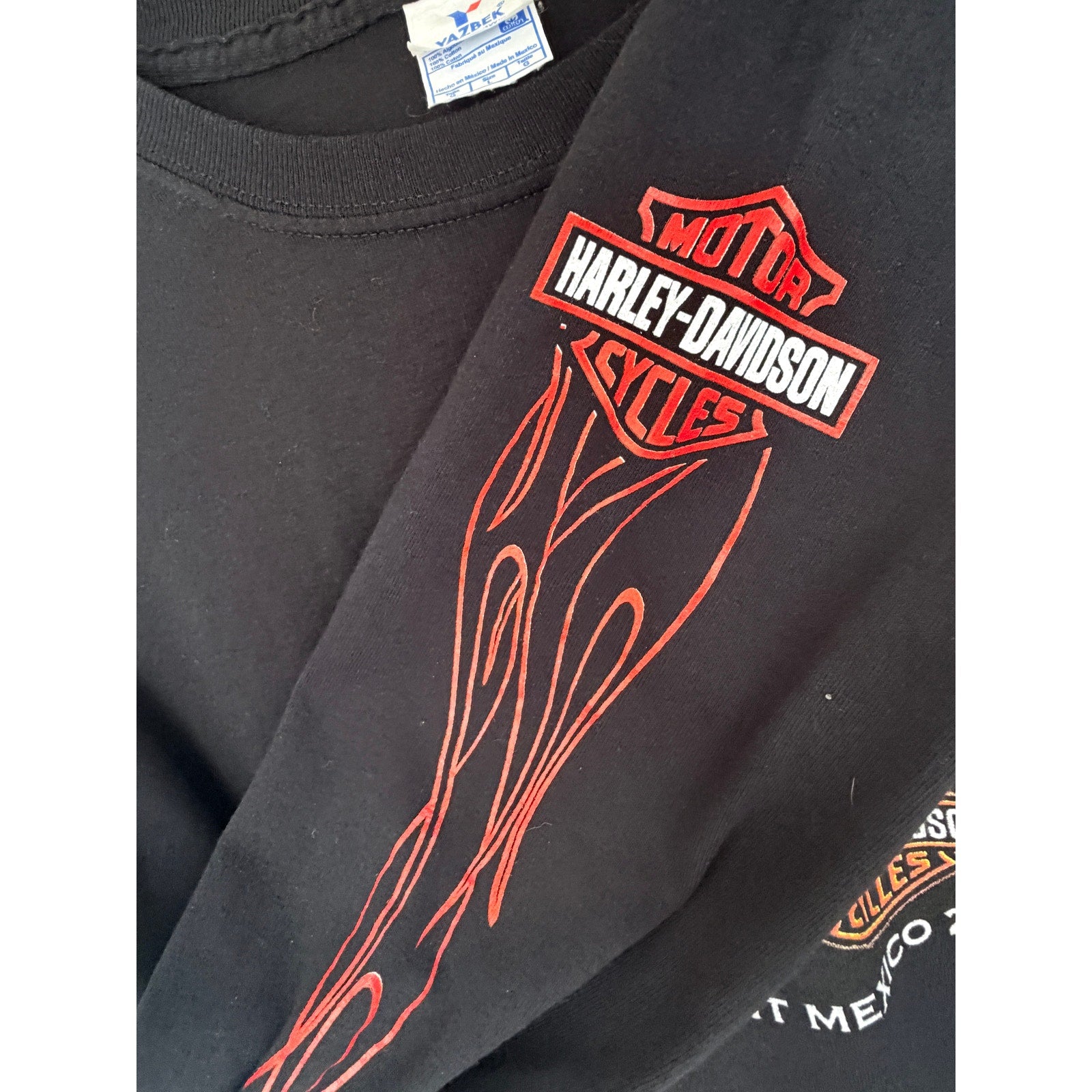 Harley Davidson Rocky Point Mexico 2013 Long Sleeve T Shirt Mens L Black Eagle