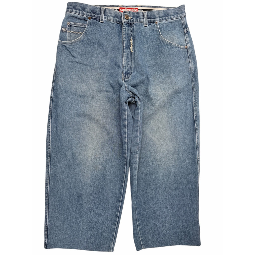 Pelle Pelle Denim Pants Mens 38 Blue Baggy Hip Hop Jean Shorts