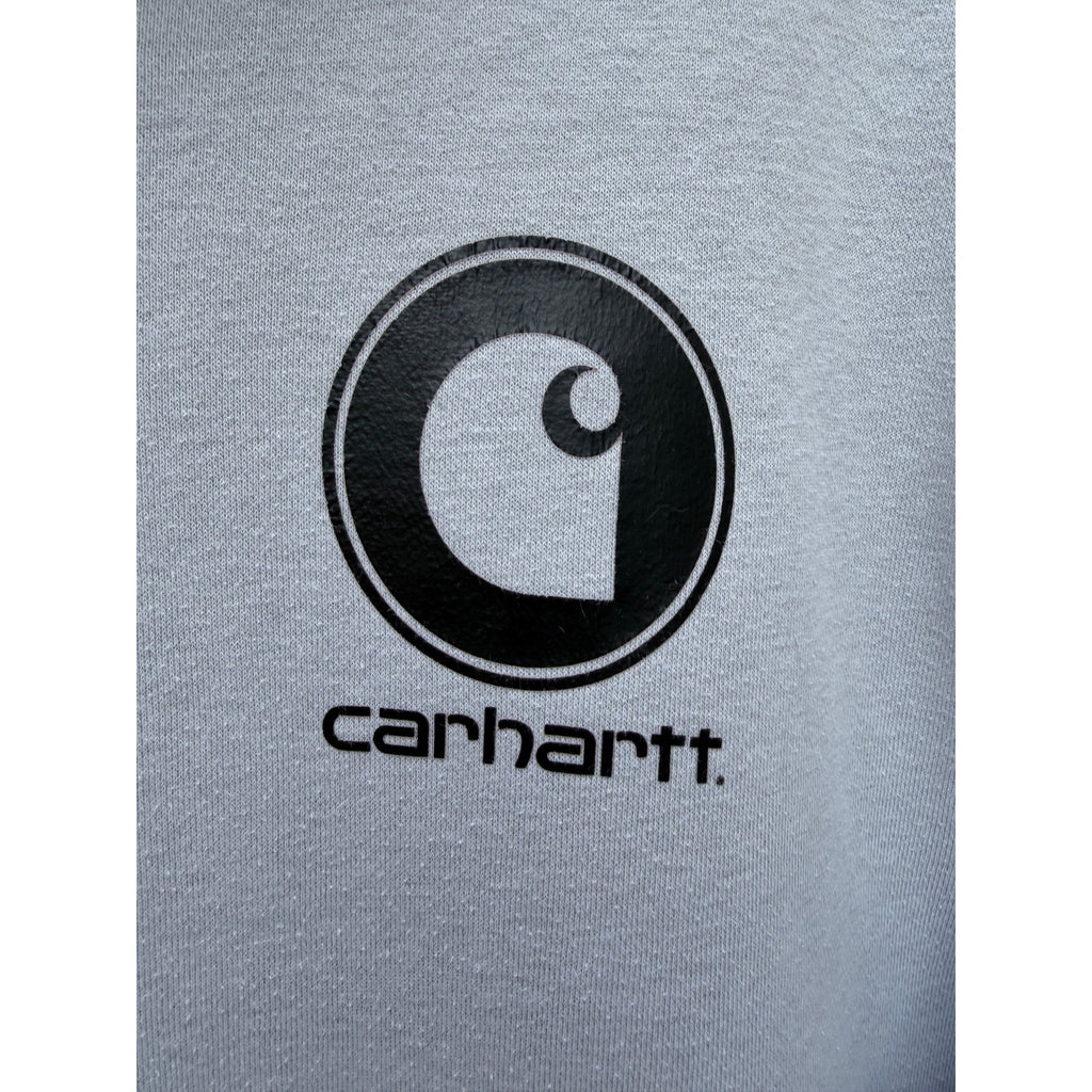 Carhartt Hoodie Mens Large Gray Relaxed Fit Workwear Pullover Sweatshirt